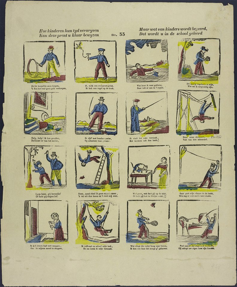 Hoe kinderen hun tijd verdrijven Kan deze prent u klaar bewyzen-Catchpenny print-Borms 0787
