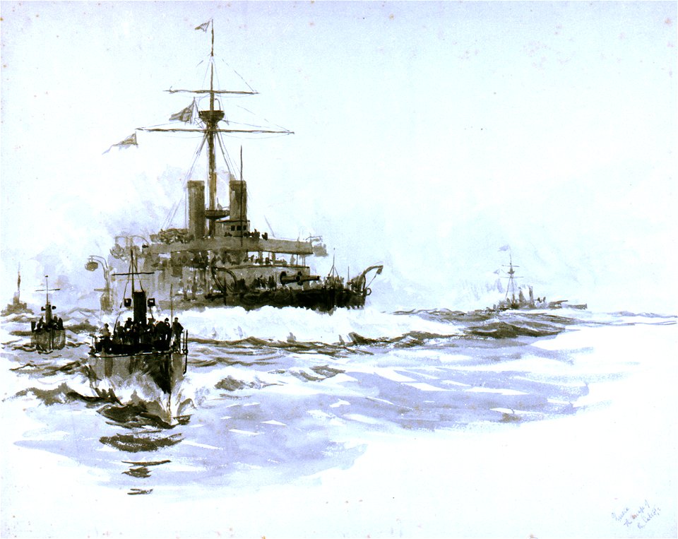 HMS Victoria (1887), just prior to her loss (formerly misidentified as the 'Calliope') RMG PW2275
