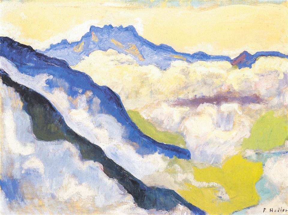 Hodler - Die Dents du Midi von Caux aus - 1917