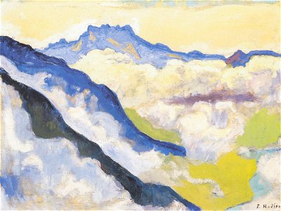 Hodler - Die Dents du Midi von Caux aus - 1917