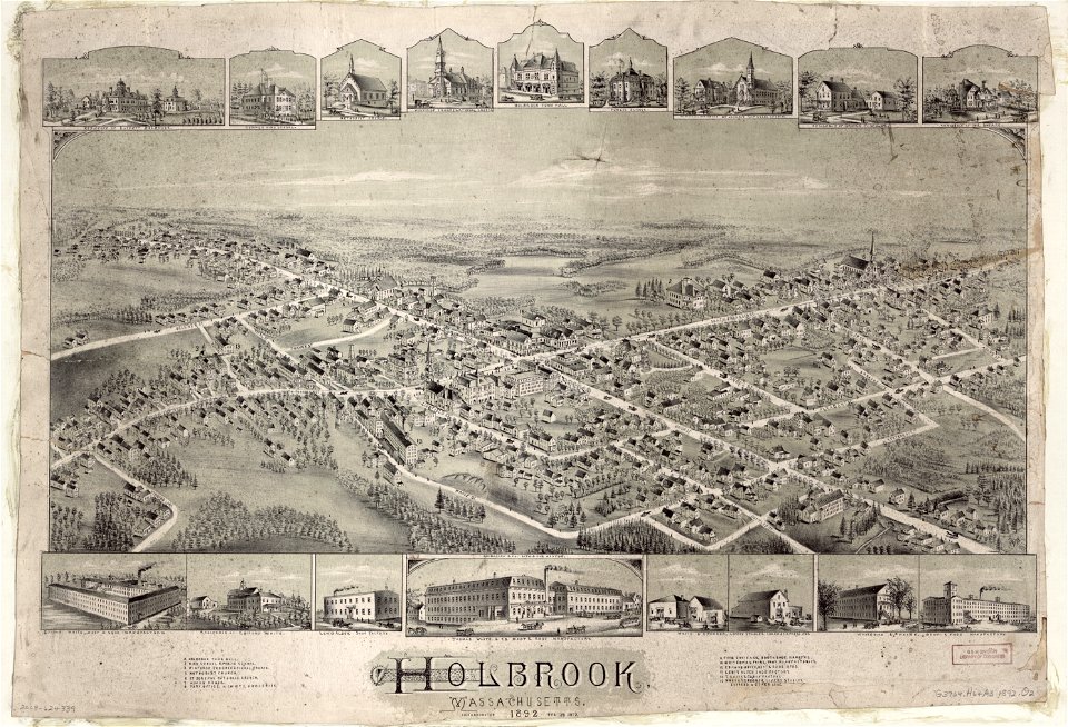 Holbrook, Massachusetts, 1892 - incorporated Feb. 29, 1872. LOC 2008624339