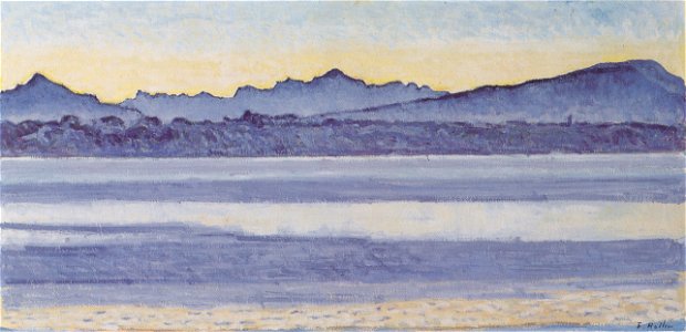 Hodler - Genfersee mit Mont-Blanc bei Morgenlicht - 1918