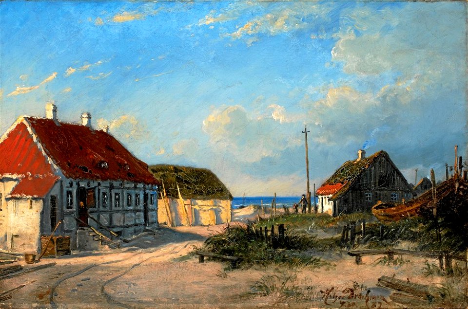 Holger Drachmann, Skagenhuse, 1882, Skagens Kunstmuseer, Skagens Museum