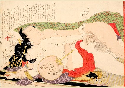 Hokusai, Untitled (Plate No. 4) From the series Picture Book() Patterns of Couples (Ehon tsui no hinagata), c. 1812