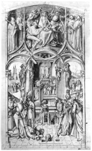 Holbein – S. Paolo fuori le mura – Basilica Cycle 5 – preparatory drawing for the middle panel