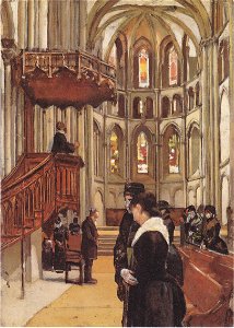 Hodler - Das Gebet in der Kathedrale Saint-Pierre in Genf - 1882