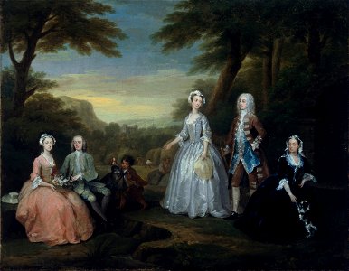 Hogarth - The Jones Family Conversation Piece, 1730, NMW A 3978