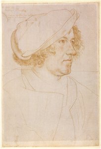 Portrait drawing of Jakob Meyer, by Hans Holbein the Younger