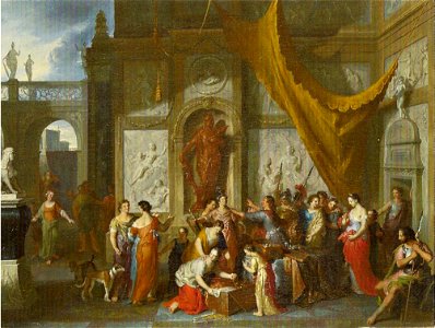 Hoet, Gerard I — Odysseus erkennt den Angriff unter den Töchtern des Lykomedes.