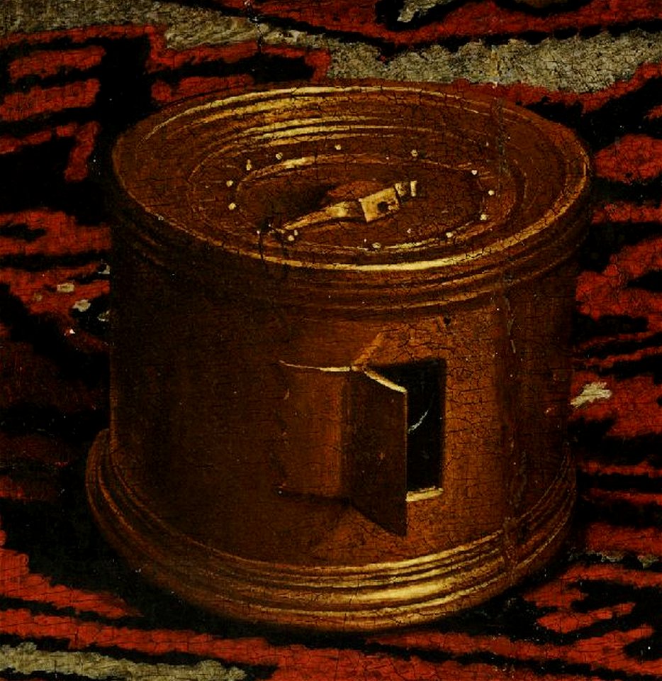 Holbein Hans d.J. — Kaufmann Georg Gisze — Uhr