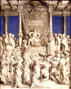 Hans Holbein d. J. - Solomon and the Queen of Sheba - WGA11616. Free illustration for personal and commercial use.