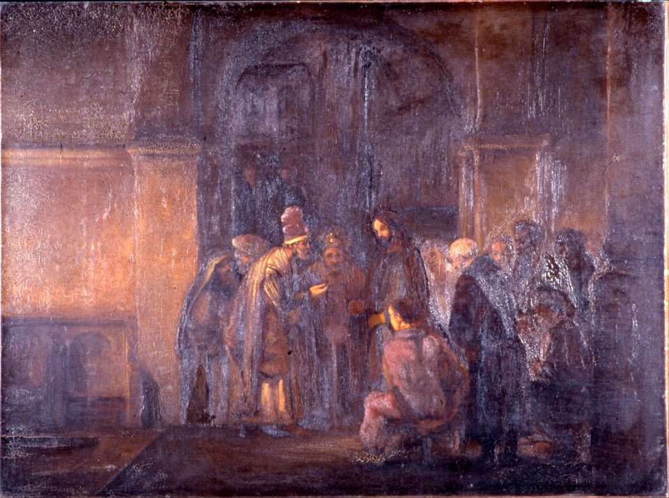 Hodgkins, Thomas F. - The Tribute Money (after Rembrandt) - Google Art Project