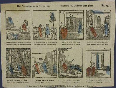 Hoe 't somtijds in de wereld gaat, Vertoond u, kinderen deze plaat-Catchpenny print-SMC K 0062