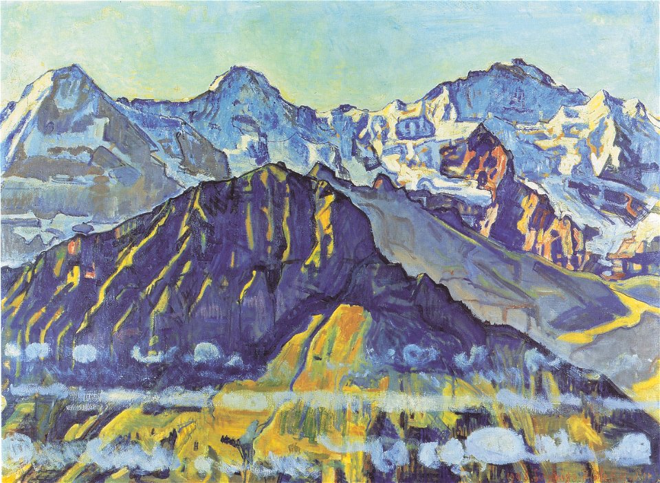 Hodler - Eiger, Mönch und Jungfrau in der Morgensonne - 1908