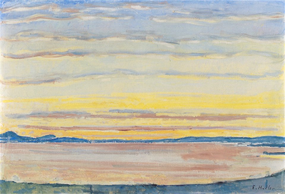 Hodler - Sonnenuntergang am Genfersee - 1915