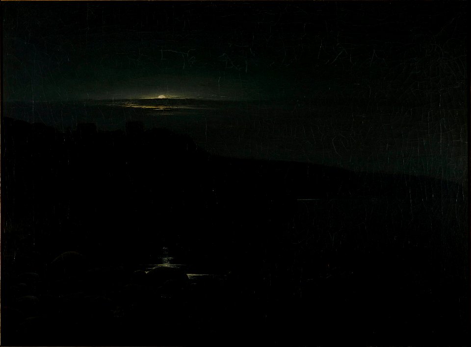 Holger Drachmann - Hammershus in the moonlight - Google Art Project