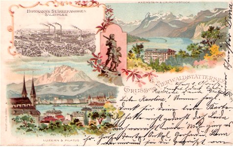Hoffmanns Stärkefabriken - Postkarte Vierwaldstättersee 01