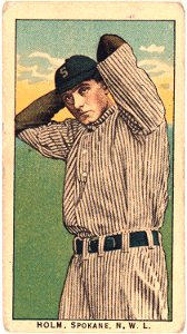 Holm, Spokane Team, baseball card portrait LCCN2008676963