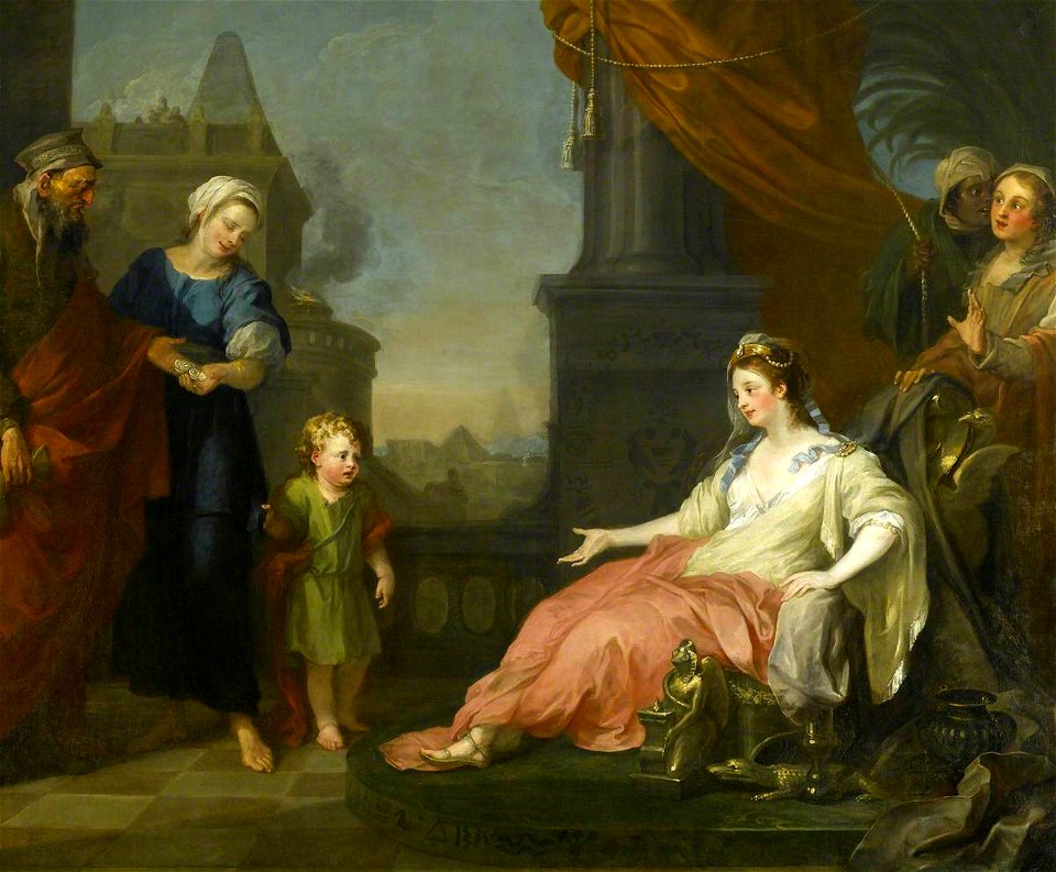 Hogarth - Moses Brought Before Pharaoh's Daughter, 1746, FM34