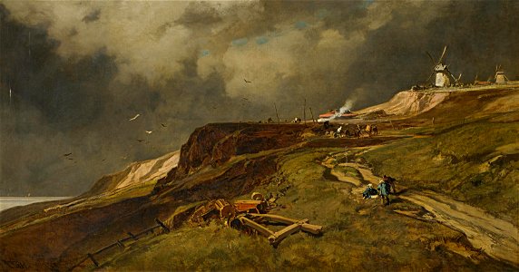 Charles Hoguet - An der Küste der Normandie (1865)