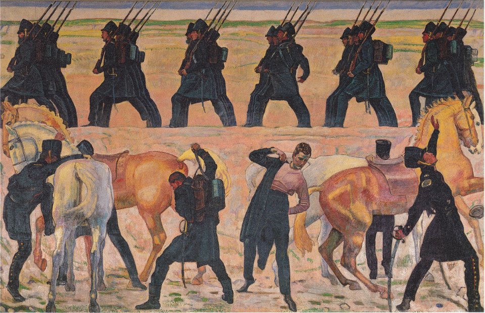 Hodler - Der Auszug deutscher Studenden in den Freiheitskrieg von 1813 - 1908-09