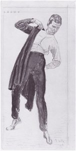 Hodler - Student, seinen Waffenrock anziehend - 1908