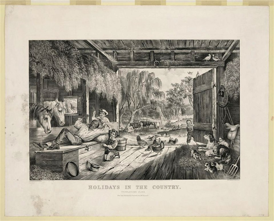Holidays in the country. Troublesome flies - Lith. of Currier & Ives. LCCN89710371