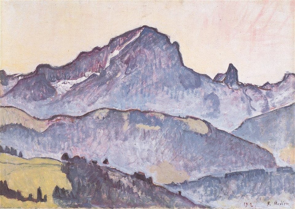Hodler - Le Grand Muveran von Villars aus - 1912