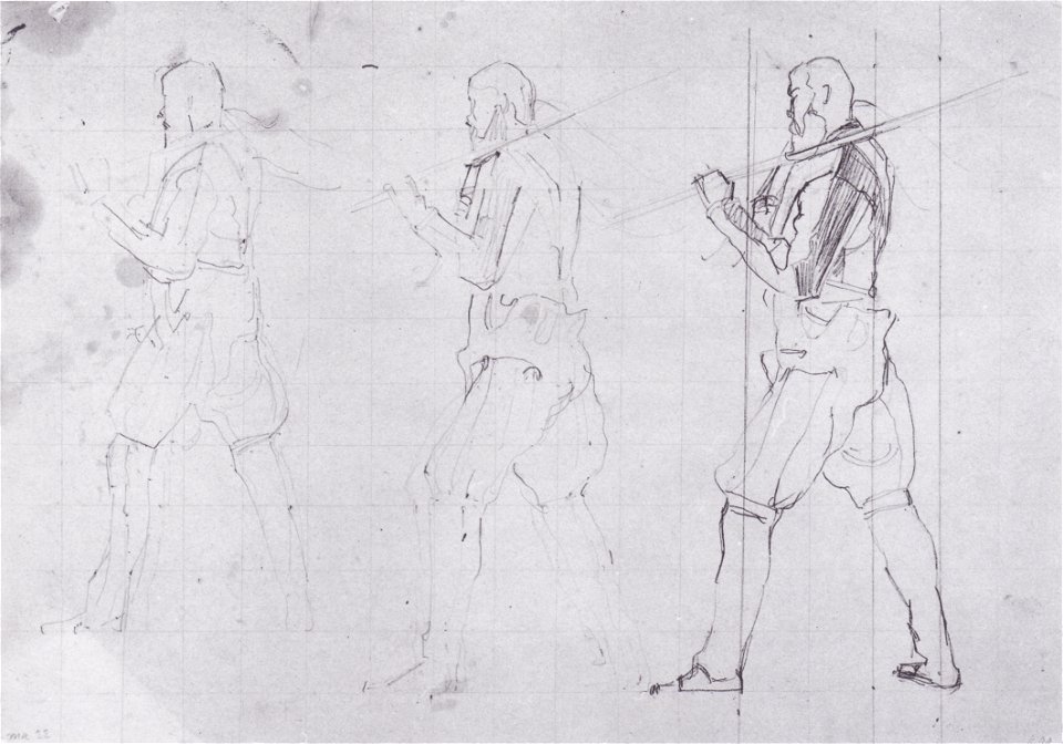 Hodler - Nach links schreitender Krieger2 - ca1899