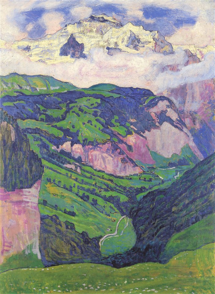 Hodler - Die Jungfrau von der Isenfluh aus