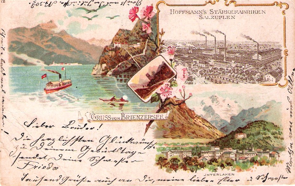 Hoffmanns Stärkefabriken - Postkarte Brienzersee