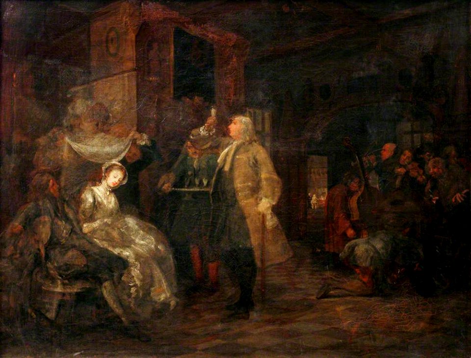 Hogarth - The Wedding Banquet, c.1745, TRURI 1925.192