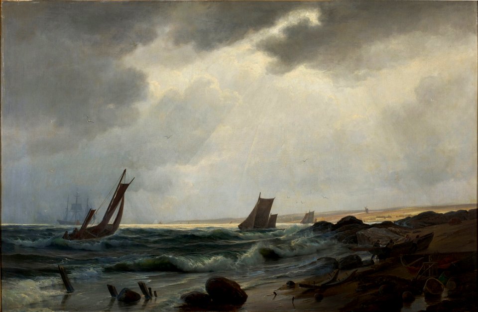 Holger Drachmann - Costal scene north of Aarsdale - Google Art Project