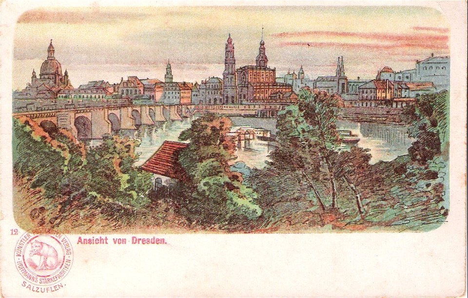 Hoffmanns Stärkefabriken - Postkarte Dresden