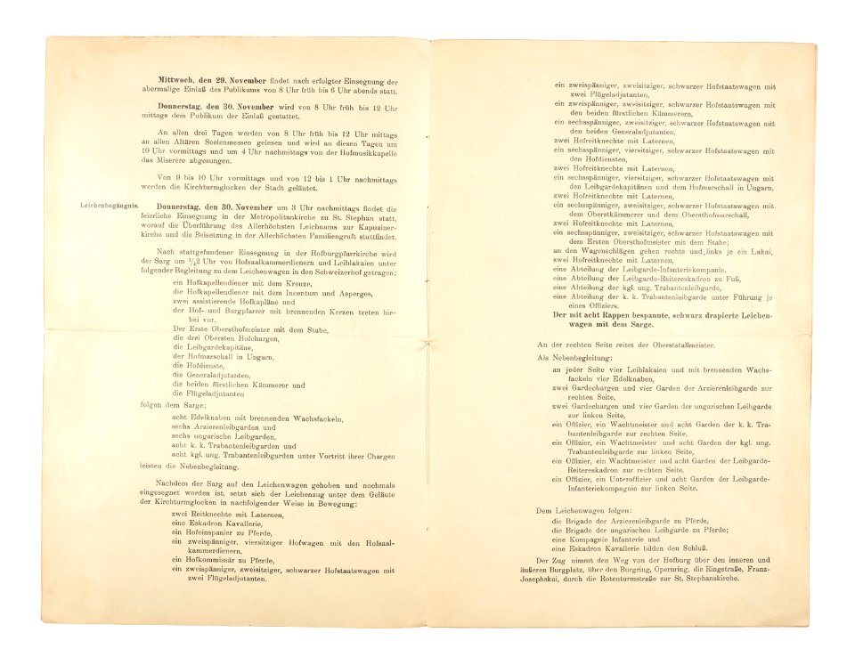 Hof-Zeremoniell Bestattung Franz Joseph I 04-05