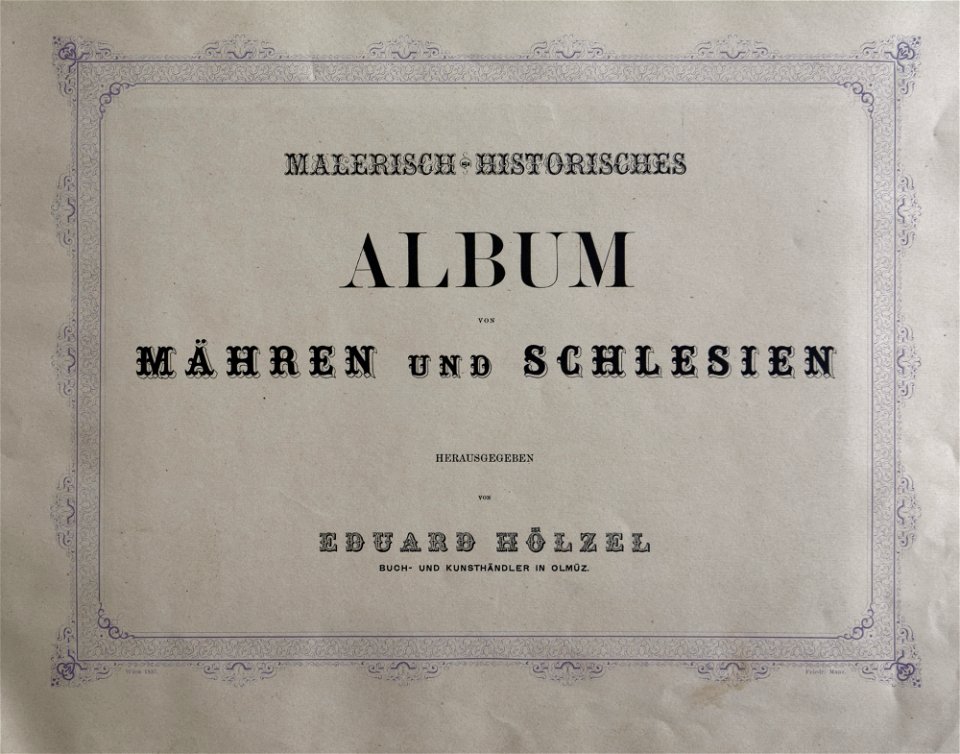 Hoelzel Album von Maehren und Schlesien (title page)