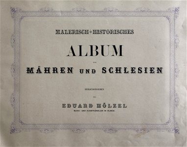 Hoelzel Album von Maehren und Schlesien (title page)