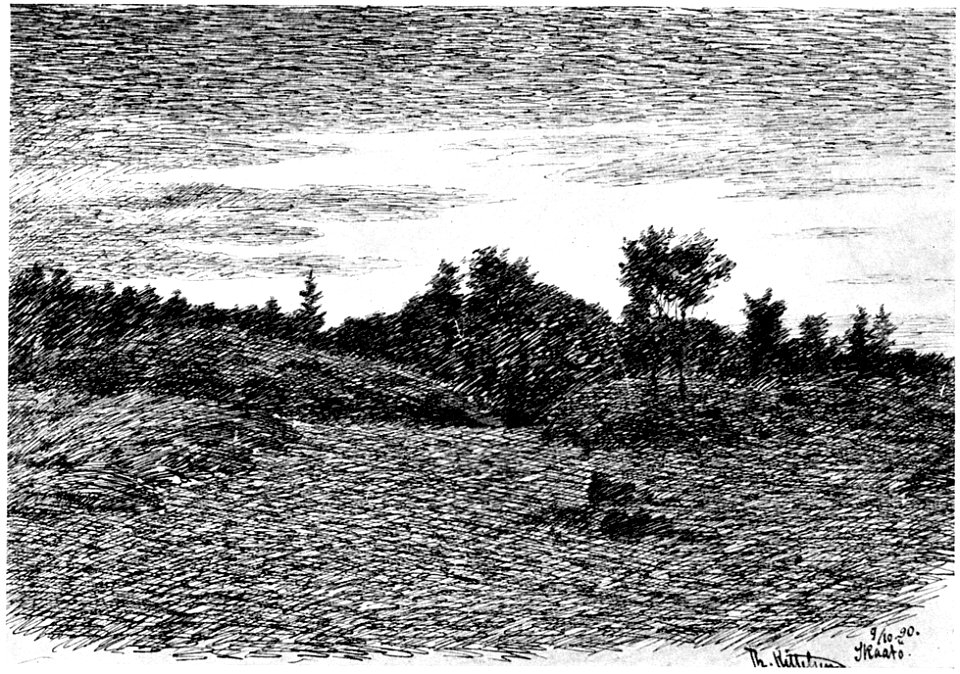 Hoestkveld paa skaatoey - Autumn evening in Skaatoey - 1890