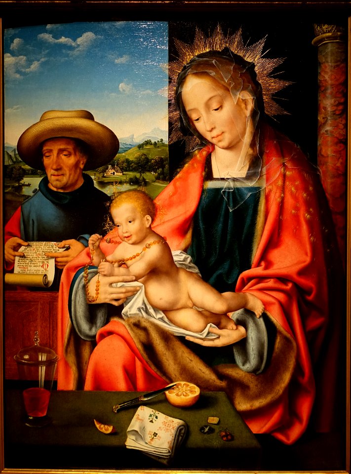 Holy Family by Joos van Cleve, c. 1520, oil on panel - Currier Museum of Art - Manchester, NH - DSC07306