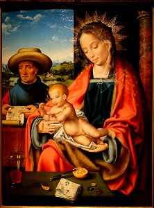 Holy Family by Joos van Cleve, c. 1520, oil on panel - Currier Museum of Art - Manchester, NH - DSC07306