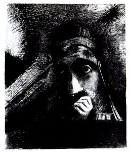 Homage to Goya Odilon Redon 1885. Free illustration for personal and commercial use.
