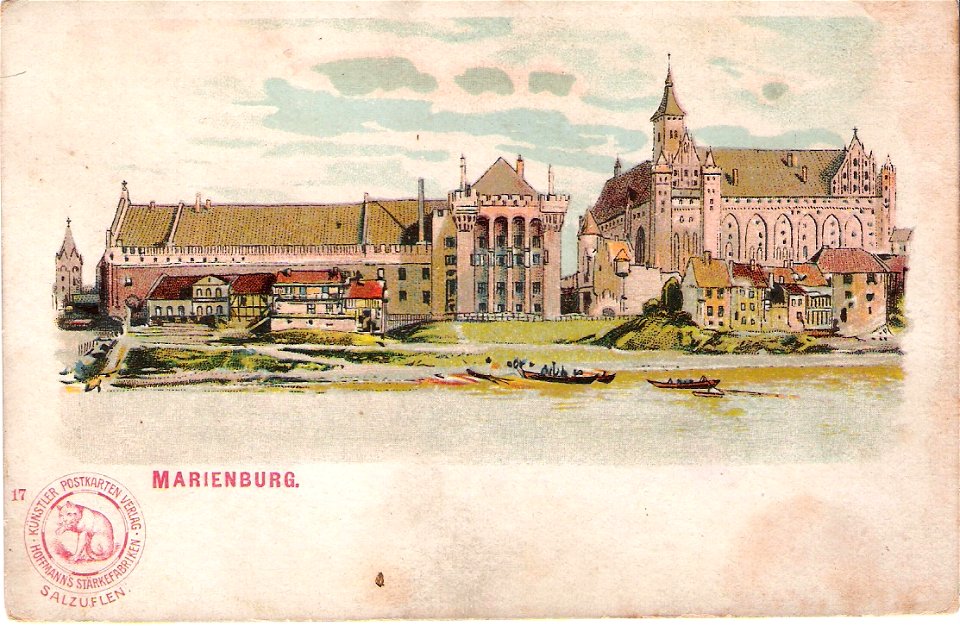 Hoffmanns Stärkefabriken - Postkarte Malbork, Marienburg