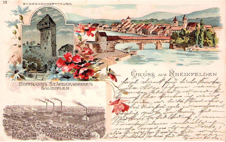 Hoffmanns Stärkefabriken - Postkarte Rheinfelden AG