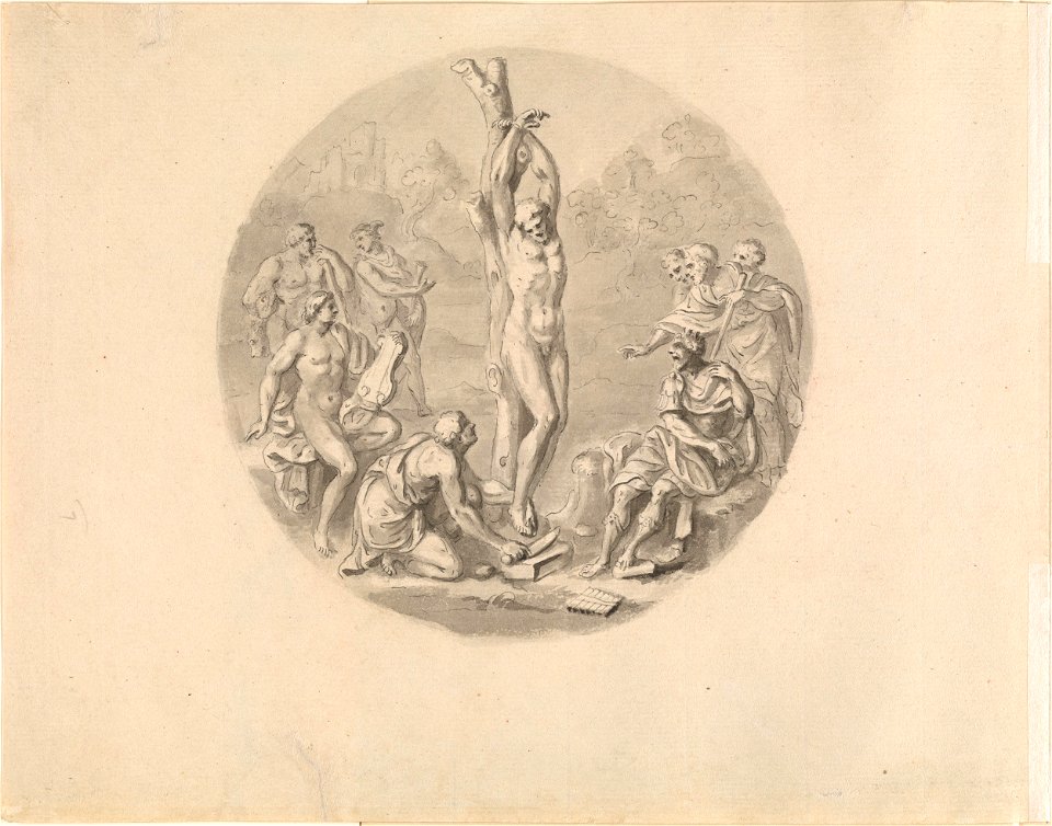 Hogarth - Verso Roundel with the Slaying of Marsyas, III, 32