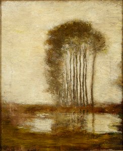 Homer Dodge Martin - Landscape with Poplars - y1946-105 - Princeton University Art Museum