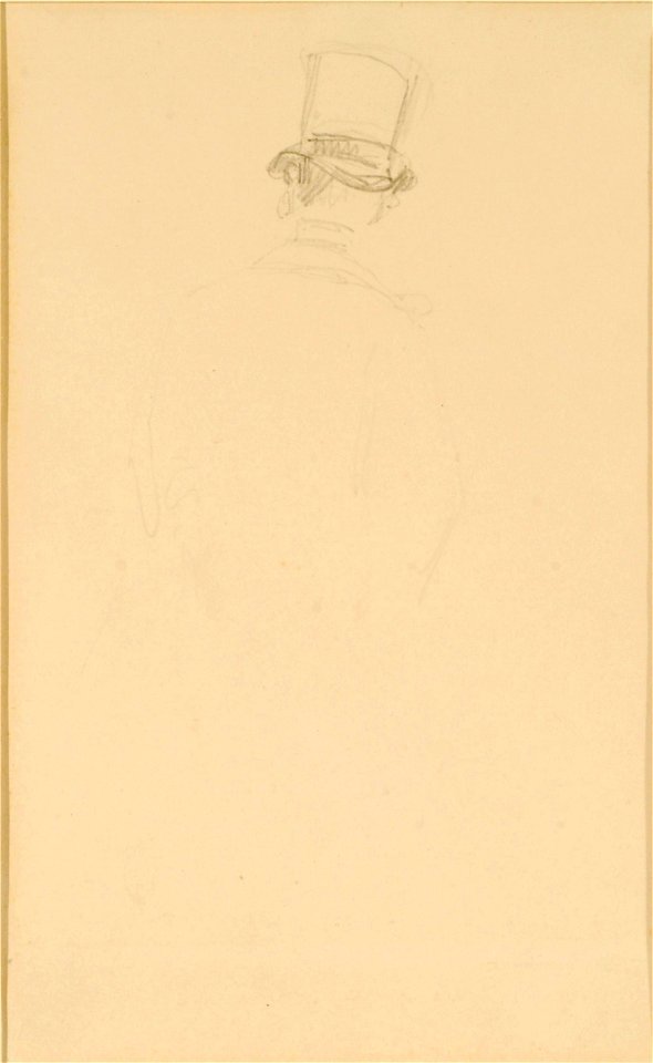 Hombre con galera de espaldas - Édouard Manet