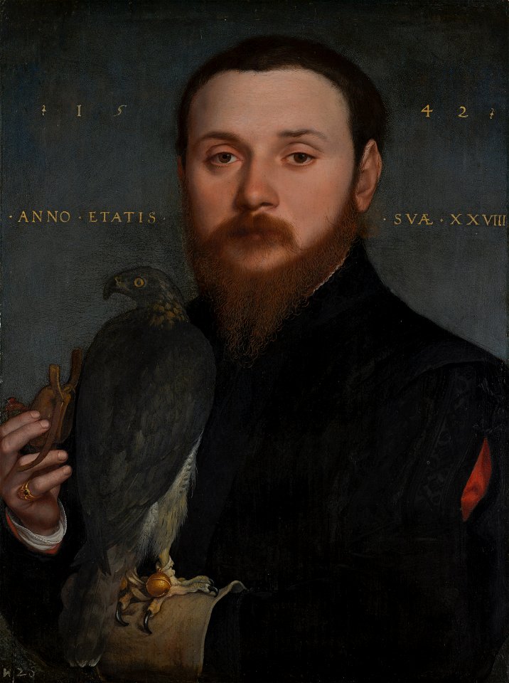Portrait of a falconer by Hans Holbein the Younger