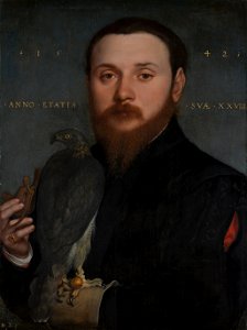 Portrait of a falconer by Hans Holbein the Younger