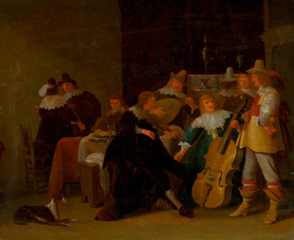 Holandský maliar z 2. polovice 17. storočia - Domáci koncert - O 1090 - Slovak National Gallery