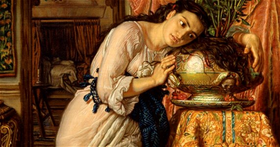 Isabella and the Pot of Basil by William Holman Hunt (detail)